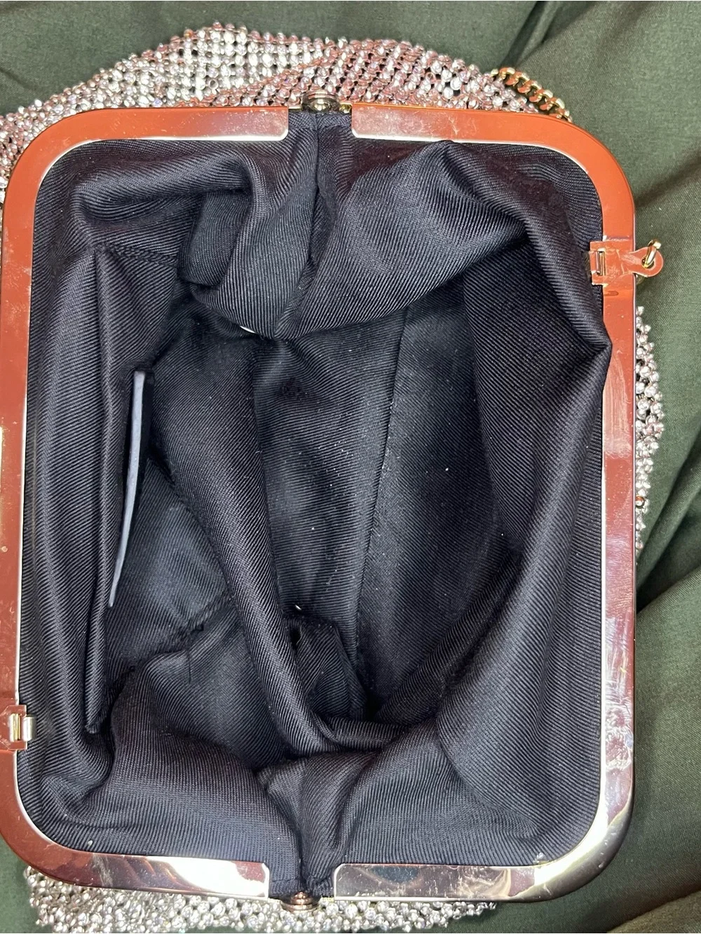 Zara Metallic Gold Clutch/Crossbody Bag